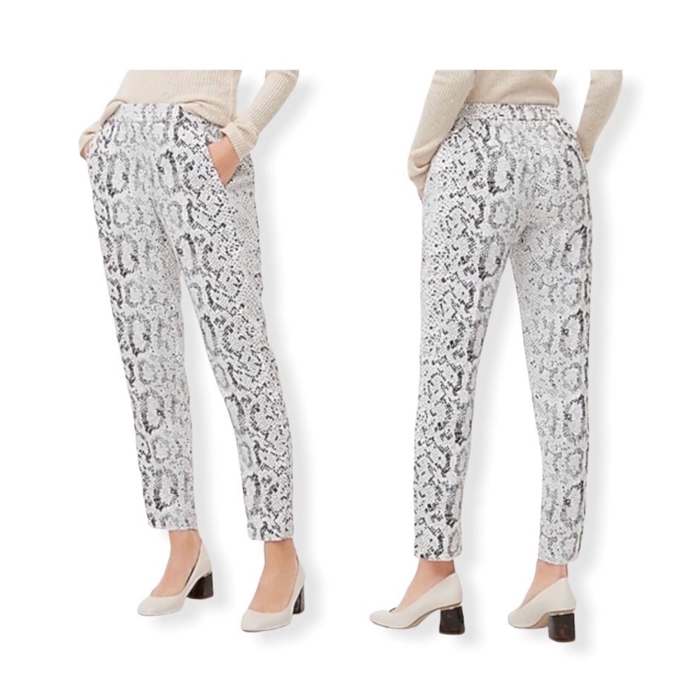 J. Crew Women’s Snakeskin Jaime Pants Pull on size 6 - Picture 1 of 8